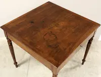 Antico tavolo tavolino Luigi Filippo in noce 19°secolo