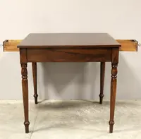Antico tavolo tavolino Luigi Filippo in noce 19°secolo