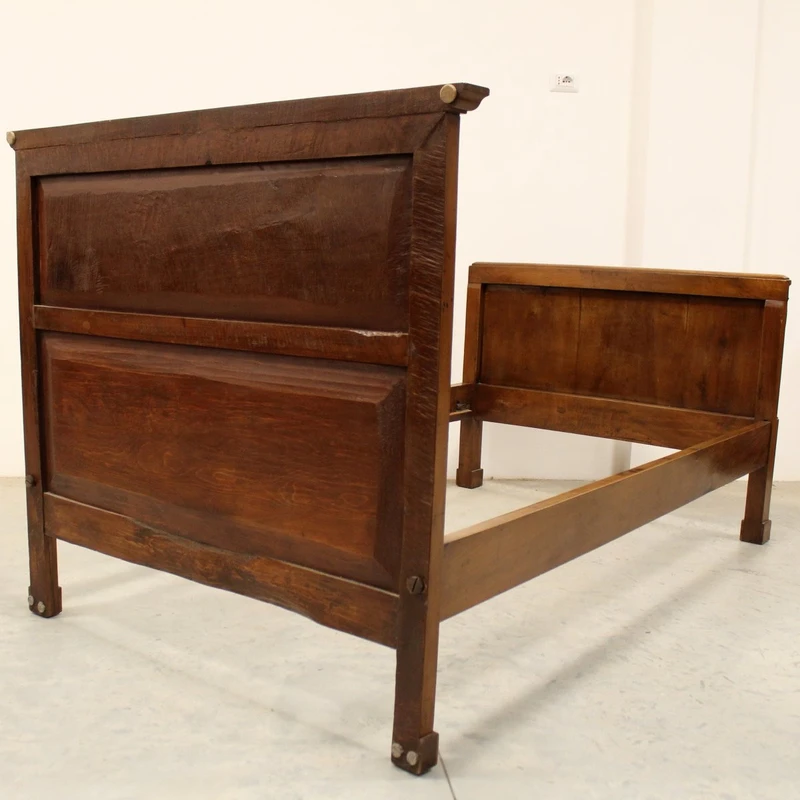 Antico letto Impero in noce 19°secolo