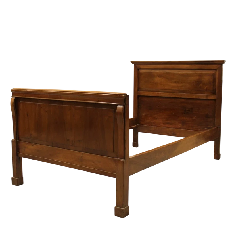 Antico letto Impero in noce 19°secolo