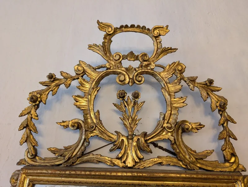 Genovese Louis XV mirror in gilded wood - 18th cent.