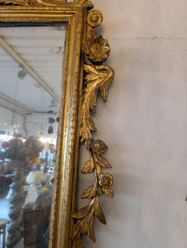 Genovese Louis XV mirror in gilded wood - 18th cent.