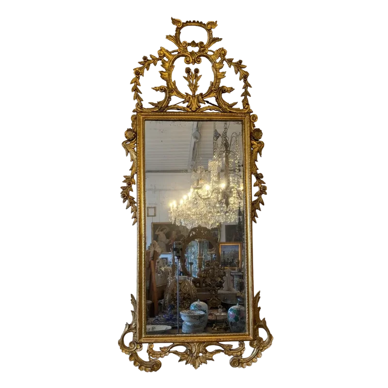 Genovese Louis XV mirror in gilded wood - 18th cent.