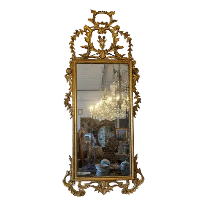 Genovese Louis XV mirror in gilded wood - 18th cent.