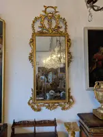 Genovese Louis XV mirror in gilded wood - 18th cent.