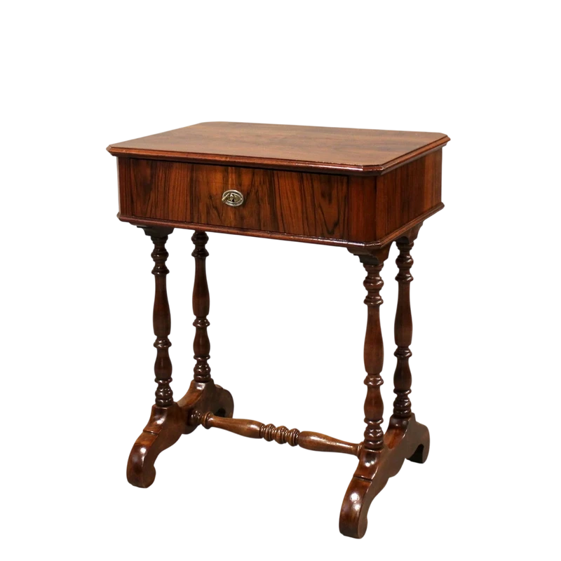 Antica tavolino Luigi Filippo in noce 19°secolo
