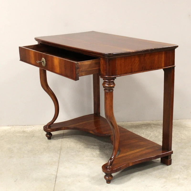 Antica console Carlo X in noce 19°secolo