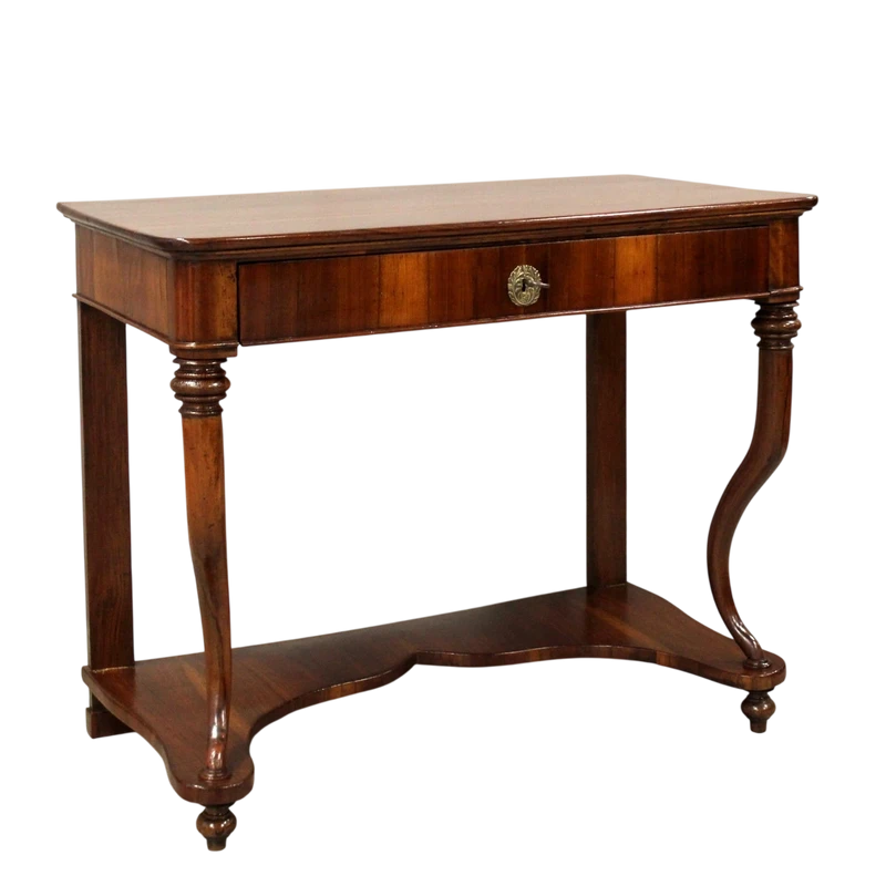 Antica console Carlo X in noce 19°secolo
