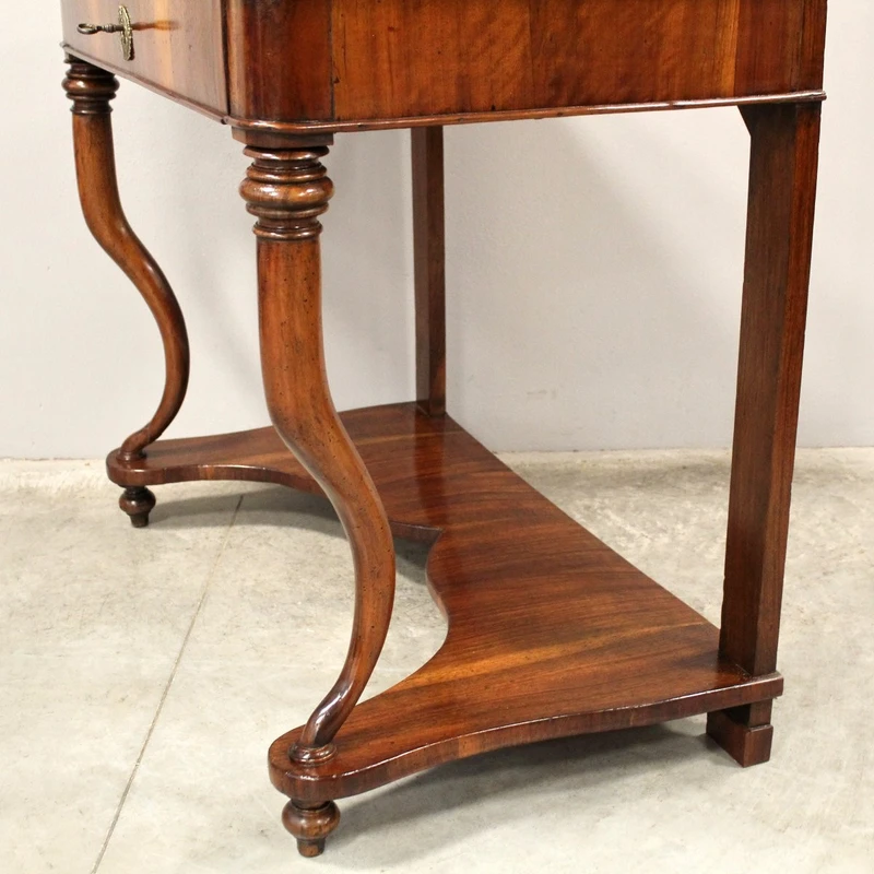 Antica console Carlo X in noce 19°secolo