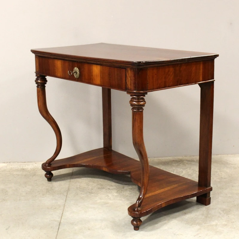 Antica console Carlo X in noce 19°secolo