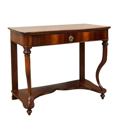 Antique Charles X console in walnut 19th century