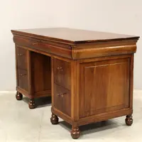 Bureau ancien en noyer Louis Philippe du 19ème siècle