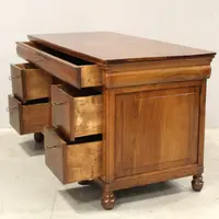 Bureau ancien en noyer Louis Philippe du 19ème siècle