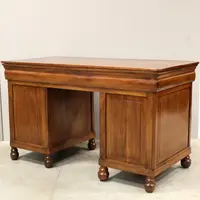 Bureau ancien en noyer Louis Philippe du 19ème siècle