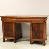 Bureau ancien en noyer Louis Philippe du 19ème siècle