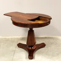 Antique Charles X coffee table in inlaid walnut 19th century