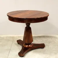 Antique Charles X coffee table in inlaid walnut 19th century