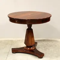 Antique Charles X coffee table in inlaid walnut 19th century