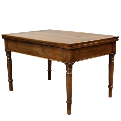 Antique Charles X book table in walnut 19th century