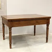 Antico tavolo a libro Carlo X in noce 19°secolo