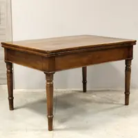 Antico tavolo a libro Carlo X in noce 19°secolo