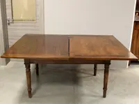 Antico tavolo a libro Carlo X in noce 19°secolo