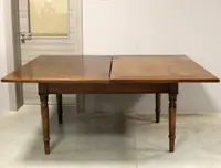 Antico tavolo a libro Carlo X in noce 19°secolo