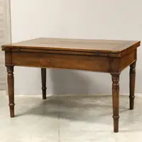 Antico tavolo a libro Carlo X in noce 19°secolo