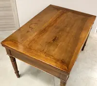 Antico tavolo a libro Carlo X in noce 19°secolo