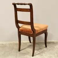 Antique set of 6 Charles X chairs in inlaid walnut 19th century