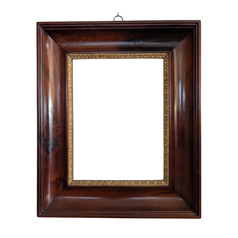 Antique Mahogany and Gold Frame, First Half of the 19th Century