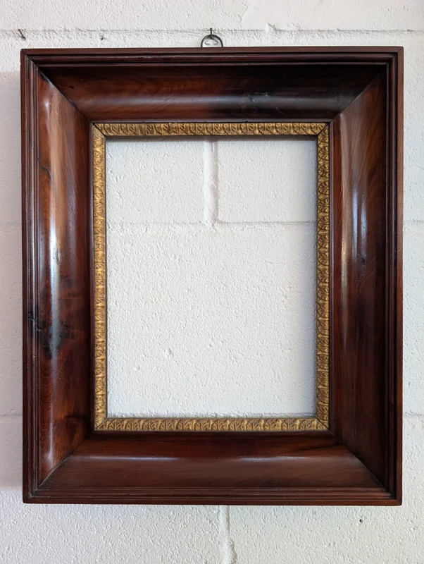 Antique Mahogany and Gold Frame, First Half of the 19th Century