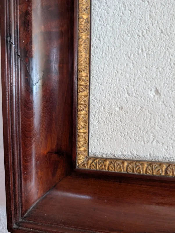 Antique Mahogany and Gold Frame, First Half of the 19th Century