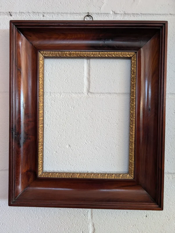 Antique Mahogany and Gold Frame, First Half of the 19th Century