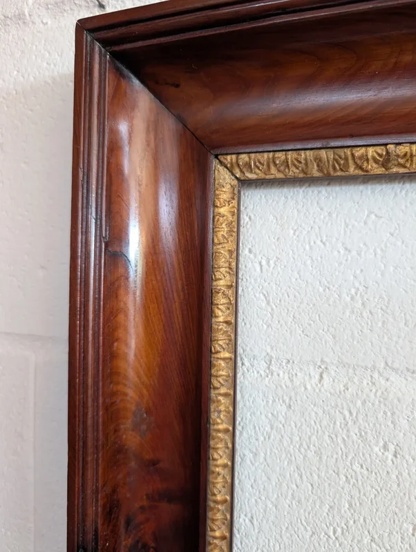 Antique Mahogany and Gold Frame, First Half of the 19th Century