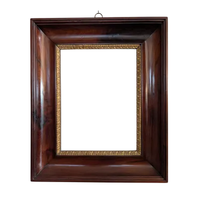 Antique Mahogany and Gold Frame, First Half of the 19th Century