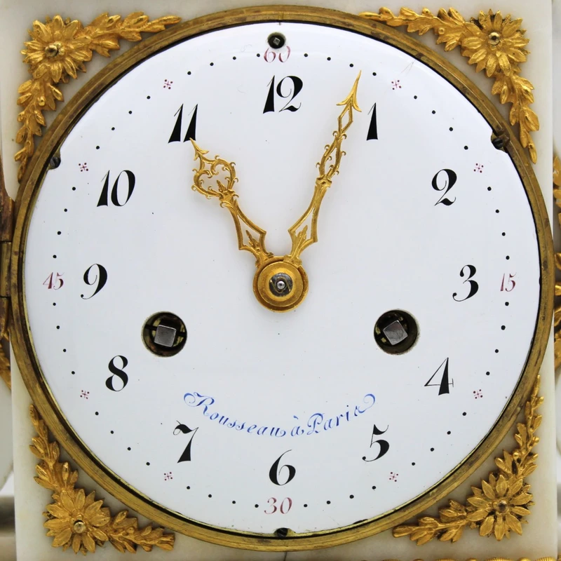 Antique Louis XVI gilt bronze and marble 18th century grandfather clock