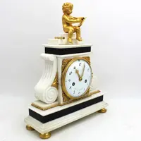 Antique Louis XVI gilt bronze and marble 18th century grandfather clock