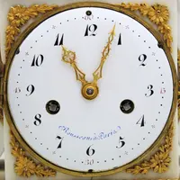 Antique Louis XVI gilt bronze and marble 18th century grandfather clock