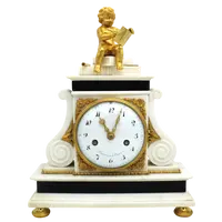 Antique Louis XVI gilt bronze and marble 18th century grandfather clock