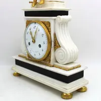 Antique Louis XVI gilt bronze and marble 18th century grandfather clock