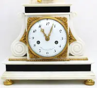 Antique Louis XVI gilt bronze and marble 18th century grandfather clock
