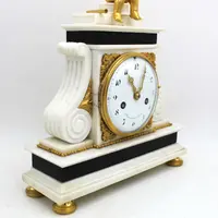 Antique Louis XVI gilt bronze and marble 18th century grandfather clock