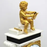 Antique Louis XVI gilt bronze and marble 18th century grandfather clock