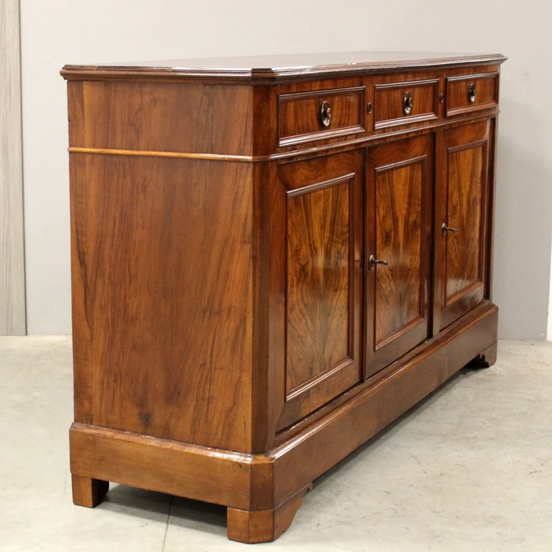 Antica credenza Luigi Filippo in noce 19°secolo