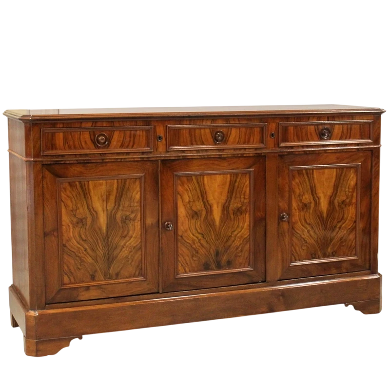 Antica credenza Luigi Filippo in noce 19°secolo