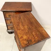 Antique pair of Louis XV commode nightstands in 18th century walnut