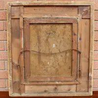 Antique oil painting on canvas with gilt frame 19th century