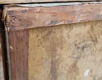 Antique oil painting on canvas with gilt frame 19th century