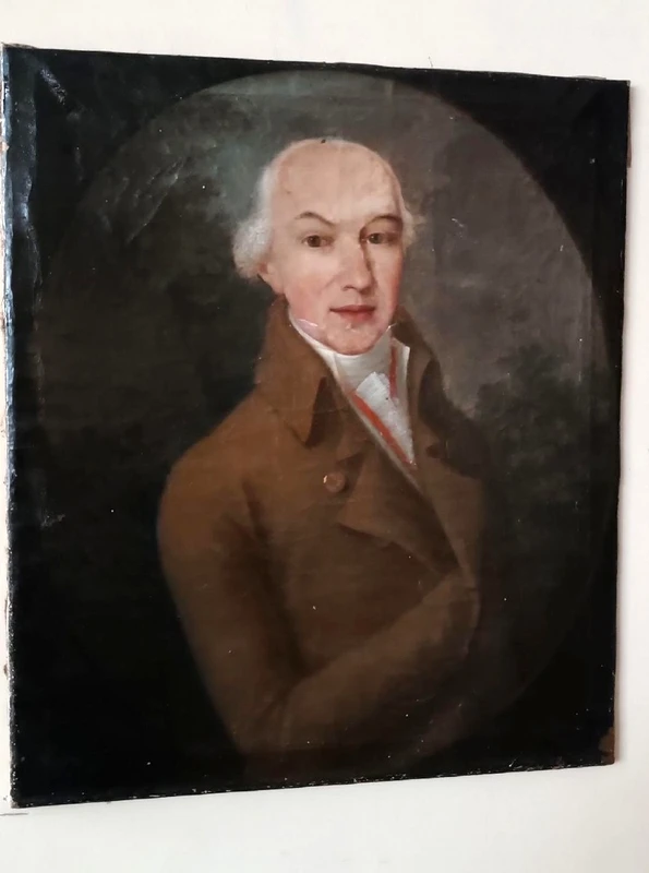 Antique painting portrait Gentleman late 18th century